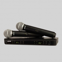 美国SHURE/舒尔 BLX288/PG58 一托二无线话筒 双手持无线话筒 舞台无线话筒 KTV无线话筒产品图