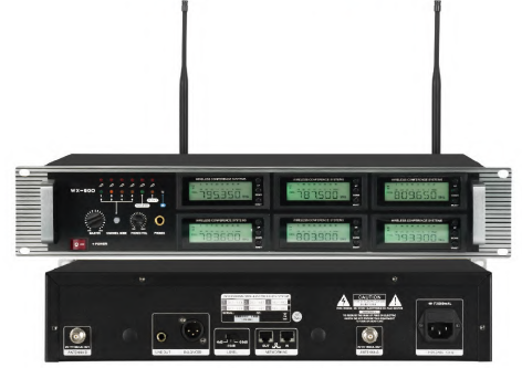 无线会议主机（一个主机六个话筒接收器）商品主图
