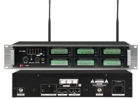 无线会议主机（一个主机六个话筒接收器）产品图