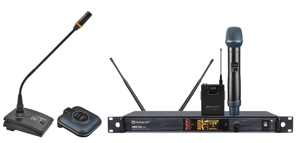 Relacart(力卡) WAM-432 无线话筒 无线会议 无线领夹  无线头戴商品主图