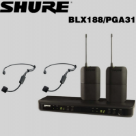 Shure/舒尔 BLX188/PGA31 一拖二 无线头戴话筒 无线话筒产品图
