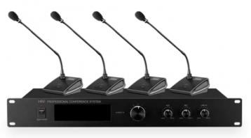 Hivi惠威HCS1000-D4一拖四无线鹅颈会议话筒数字可调频会议多功能厅麦克风产品图